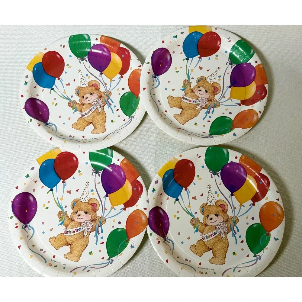 VTG Unique Party Paper Plates Birthday Safari Hippie American Flag LOT